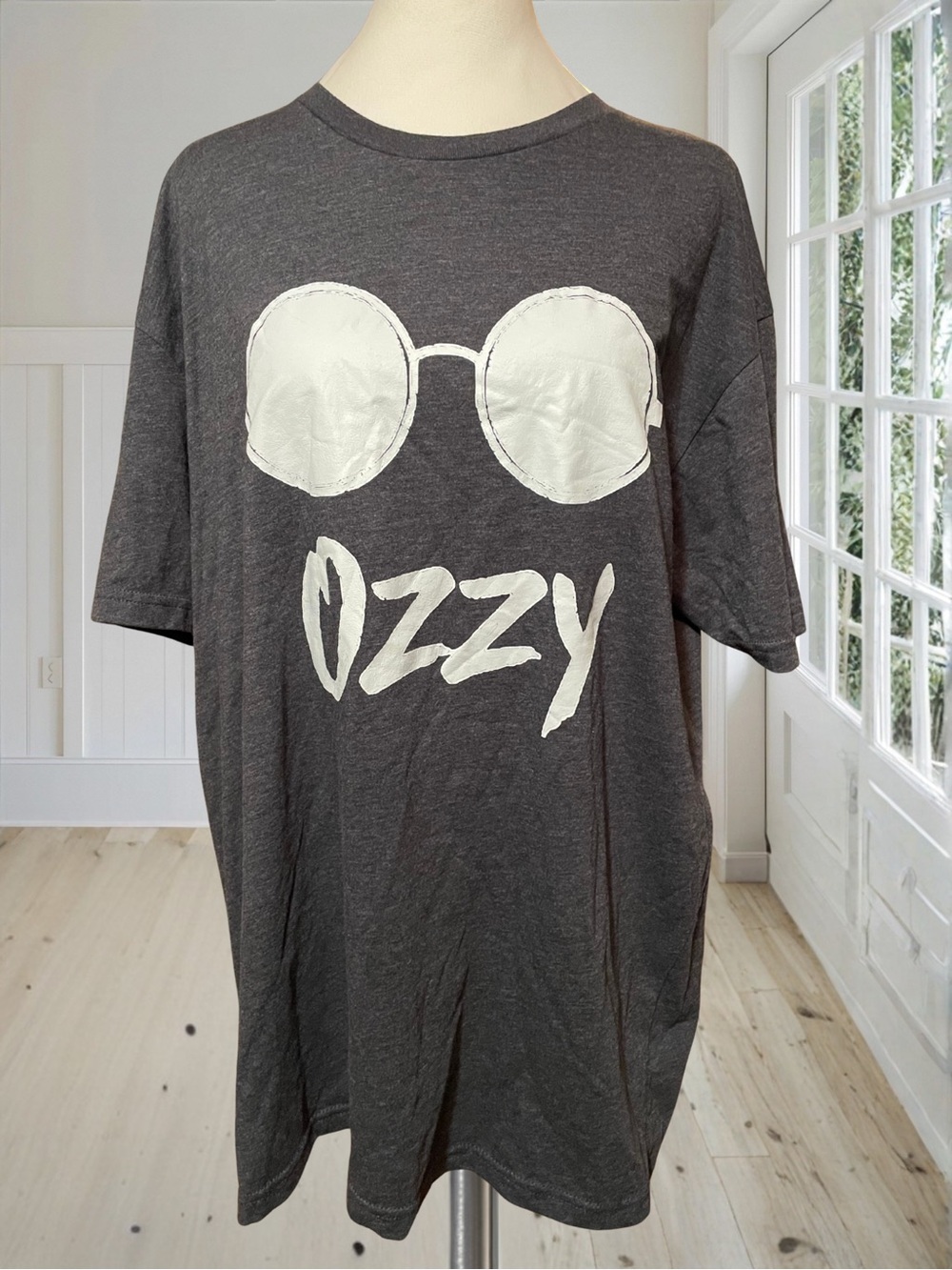 Men's Ozzy Osbourne Glasses Graphic T-Shirt Charcoal Grey XL - Picture 2 of 9
